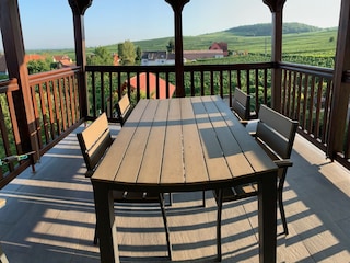 Terrasse u. Blick auf die Weinberge