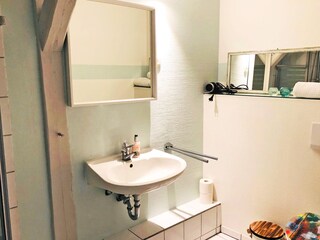 Das Badezimmer der Unterkunt