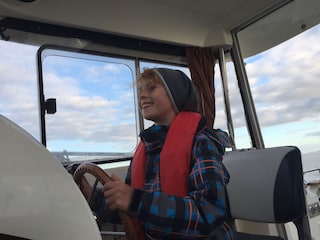 Hier ist Karl, heute Kapitän auf unserem Boot