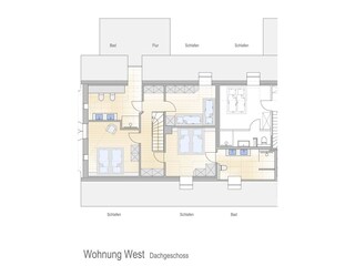 Dachgeschoß der Wohnung West