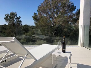 Balkon mit Blick in die Natur