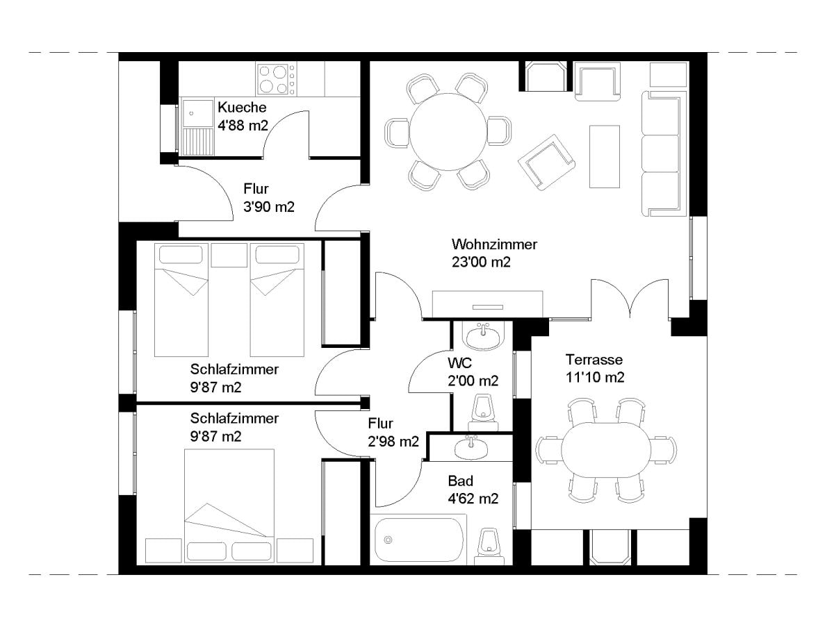 Grundriss Bungalow 140 Qm