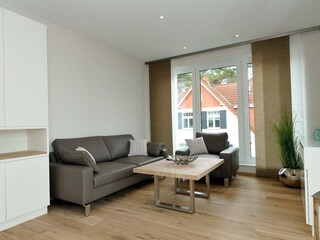 Ledersofa und Sessel