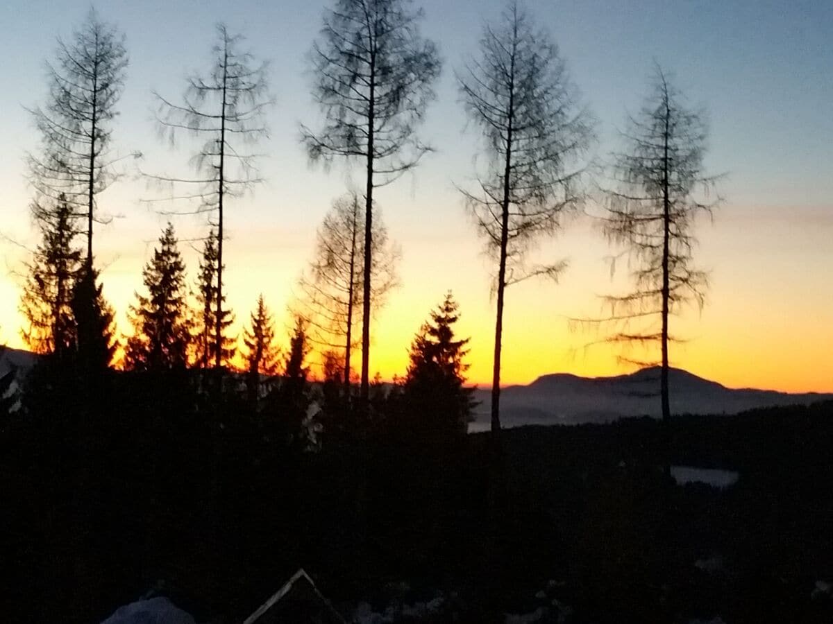 Sonnenaufgang von der Terrasse aus