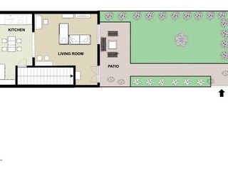 Ground-floor and garden plan.