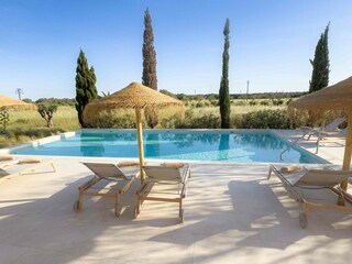 Poolblick vom Esstisch Terrasse