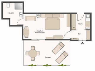 Appartement Bolsterlang Grondplan 35