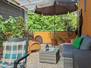 Überdachter Balkon
