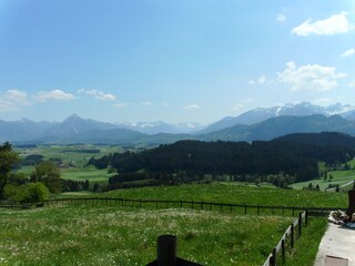 Blick von der Schloßbergalm nicht weit von uns