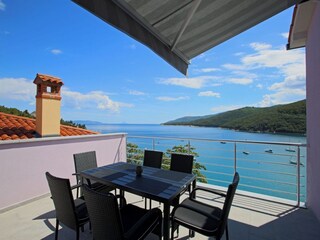 Terrasse mit wunderschönem Meerblick, Rabac