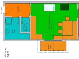 Appartamento per vacanze Patergassen Pianta del piano 20
