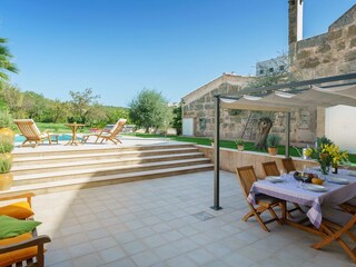 terrace at the house and garden