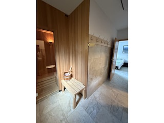Sauna im Extragebäude 4 min. zu Fuß entfernt
