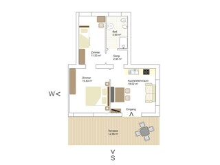 Appartamento per vacanze Lana Pianta del piano 24