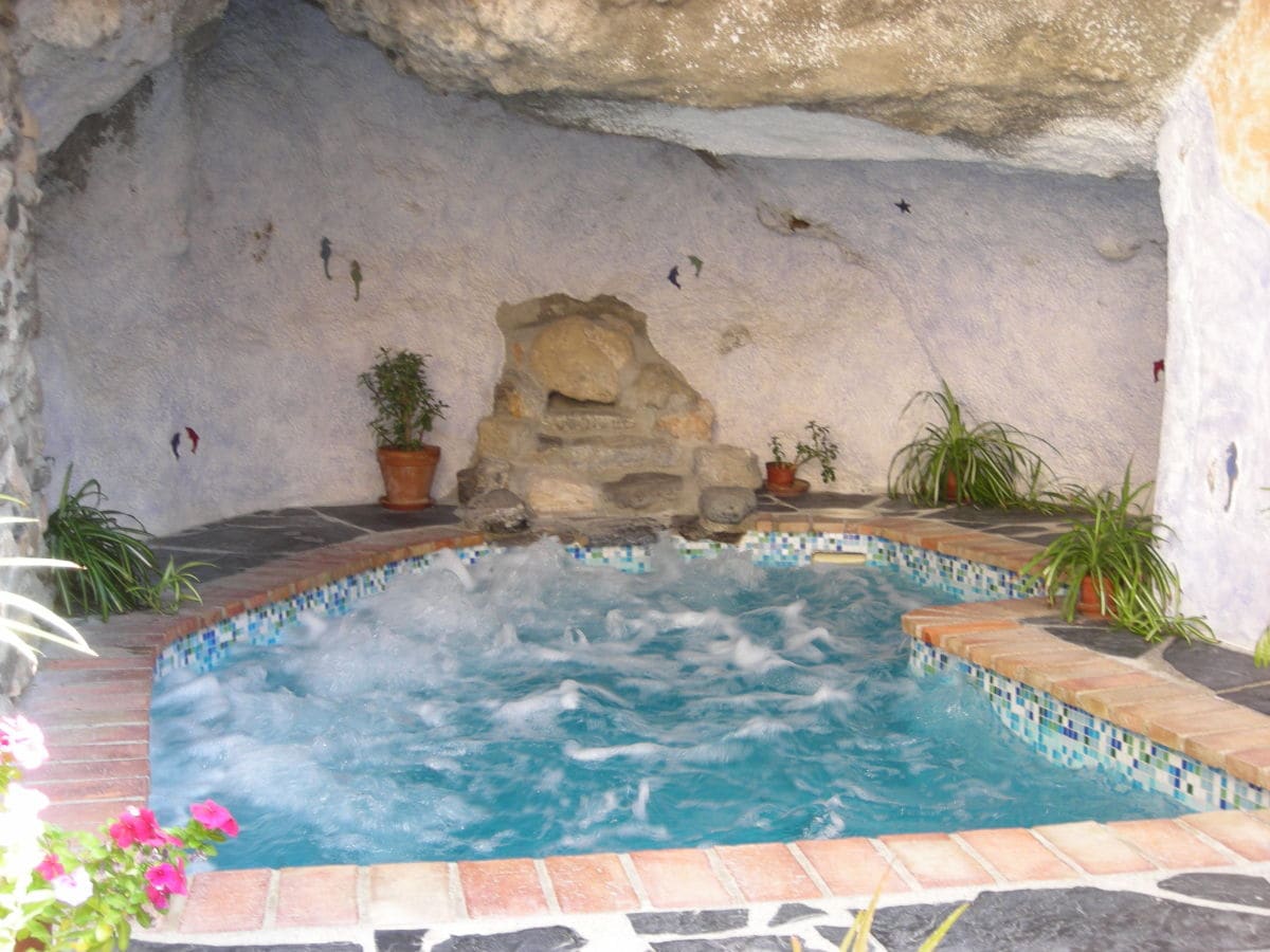 Solarheated Jacuzzi Pool set into a cave
