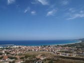 Meerblick in die strand