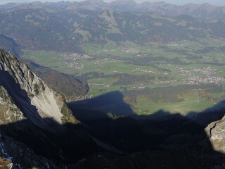 Blick auf Langenwang vom Nebelhorn