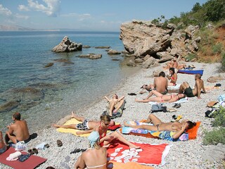 Naturstrand 50 meter von Ferienhaus entfernt