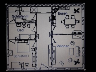 Vakantieappartement Grimersum Grondplan 23