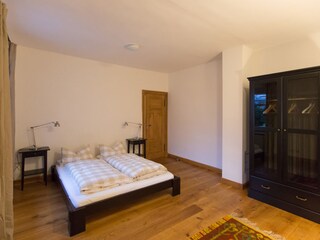 Das Schlafzimmer im Erdgeschoß