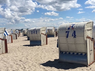 Badestrand mit Strandkörben
