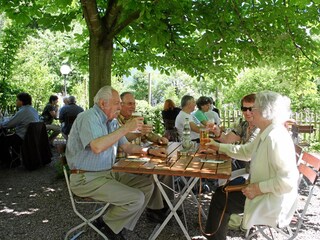 Beer garden and garden restaurant