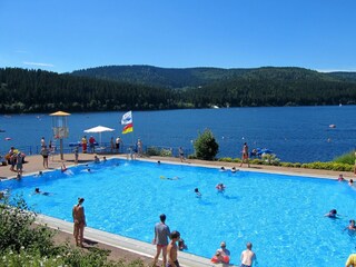 Schluchsee in the Black Forest with outdoor pool