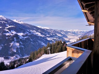 View from the balcony in winter