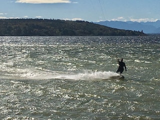 Kiten am Ammersee bei Föhn