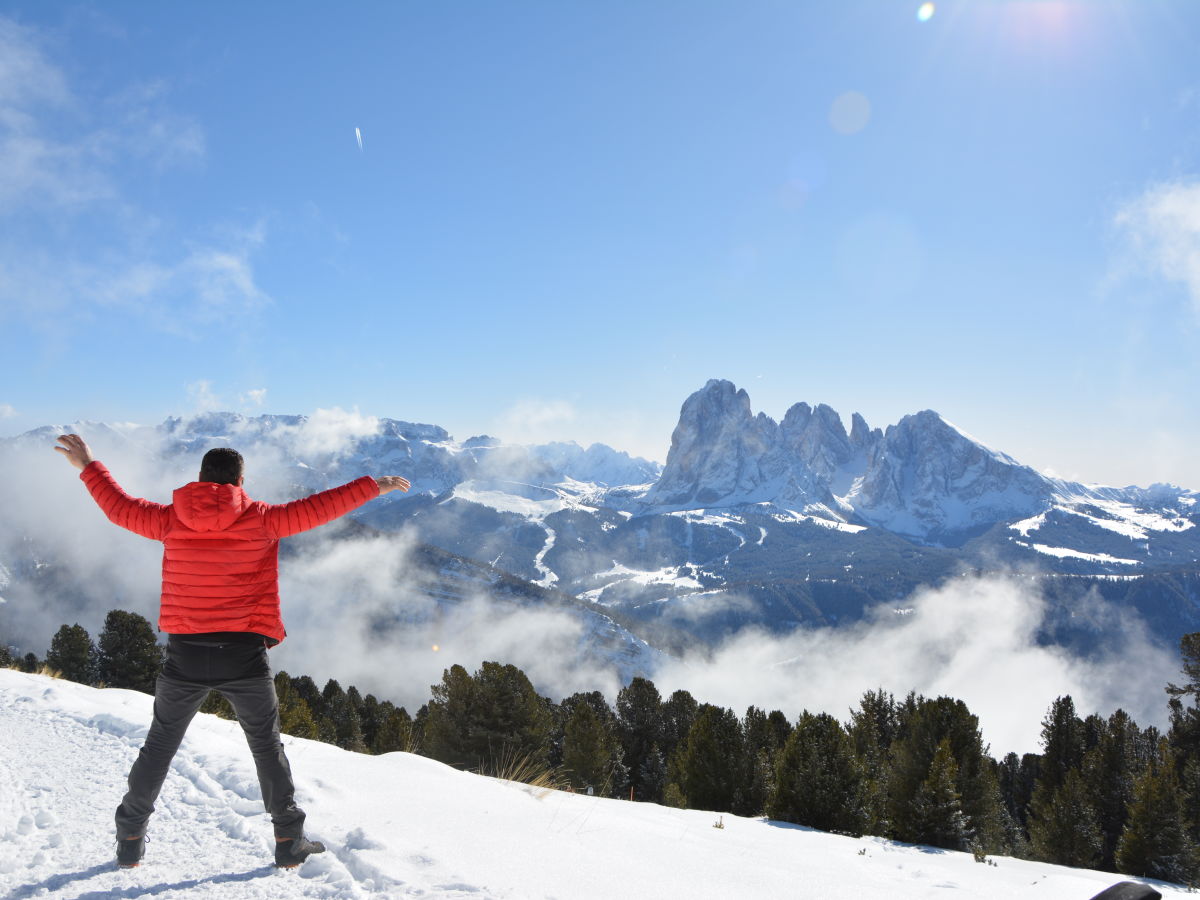 Schneeschuhwandern in den Dolomiten