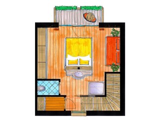 Chalet Lajen Grondplan 25