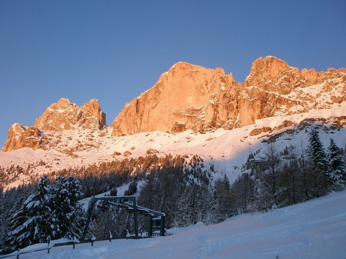 Skifahren unter Rosengarten - Rotwand