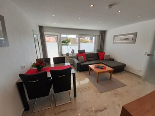 Wohnbereich Ferienwohnung Zerlett