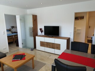Wohnbereich Ferienwohnung Zerlett