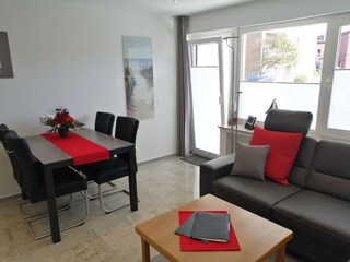 Wohnbereich Ferienwohnung Zerlett