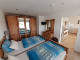 Schlafzimmer Ferienwohnung Zerlett