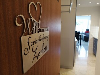 Blick in den Flur Ferienwohnung Zerlett