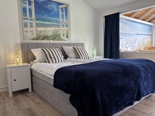 Wohn Schlafraum mit Doppelbetten