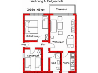 Grundriß im Erdgeschoß