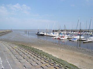 Der Hafen bei Ebbe