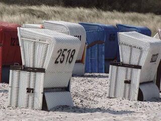 Mietstrandkörbe am Reriker Strand