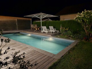 ©Ferienwohnung Voelkel Oberstaufen pool by night