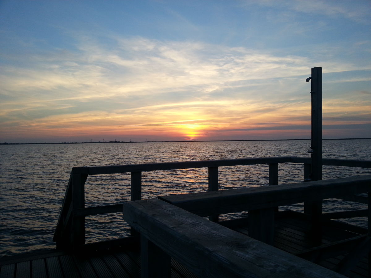 Watch the sunset from the pier