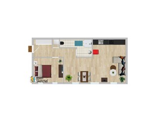 Vakantieappartement Potsdam Grondplan 12