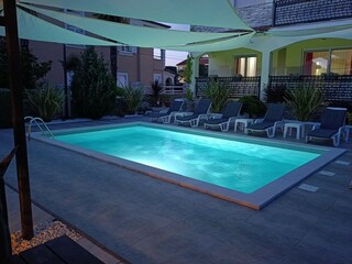 Abendstimmung am Pool