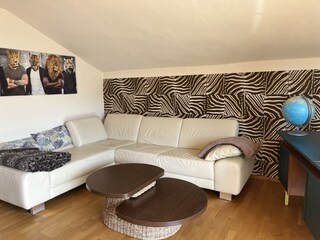 Livingroom with leather sofa