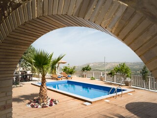 View from pool to mountain