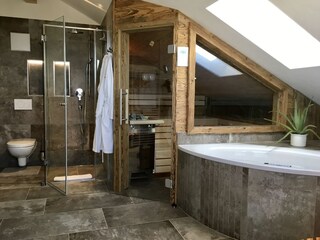 Wellness area, sauna, bathroom 1