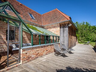 Feriengut Welzin Wintergarten und Terrasse