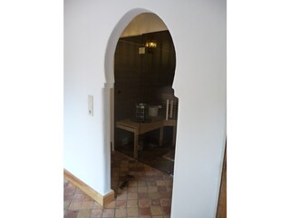 Eingang zur Sauna
